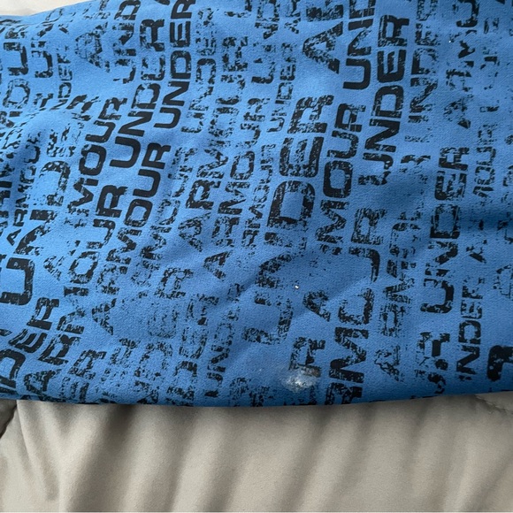 Under Armour Blue Fleece-lined Zipper Hoodie with Logo Print - Picture 9 of 13